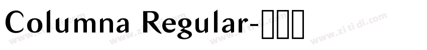 Columna Regular字体转换